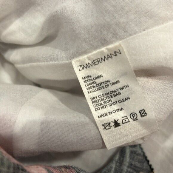 NWT. ZIMMERMANN Allia Ruffled Floral-print Linen Mini Dress AU0 / US4 green - Picture 16 of 16